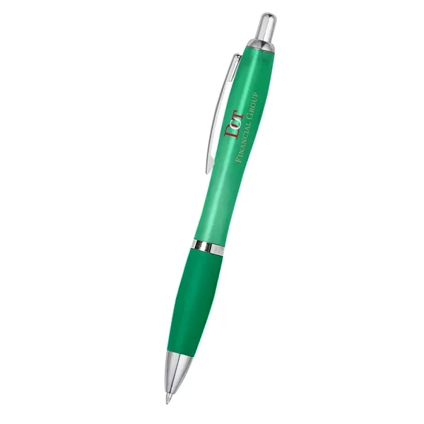 Ballpoint pen with plunger action and rubberized grip.... from ASI 61125 Hit Promotional Products / Hit®