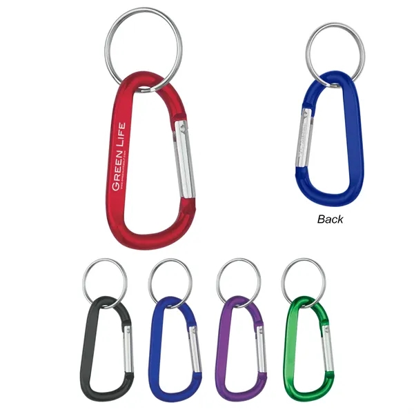 8MM Carabiner with Split Ring.  Approx. Size:  3" H.... from ASI 61125 Hit Promotional Products / Hit®