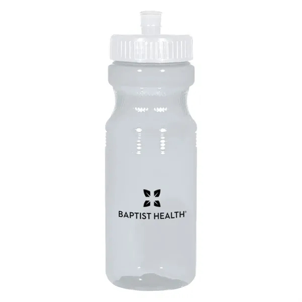 24 Oz. Poly-Clear Fitness Bottle. White and Translucent: Made With PET... from ASI 61125 Hit Promotional Products / Hit®