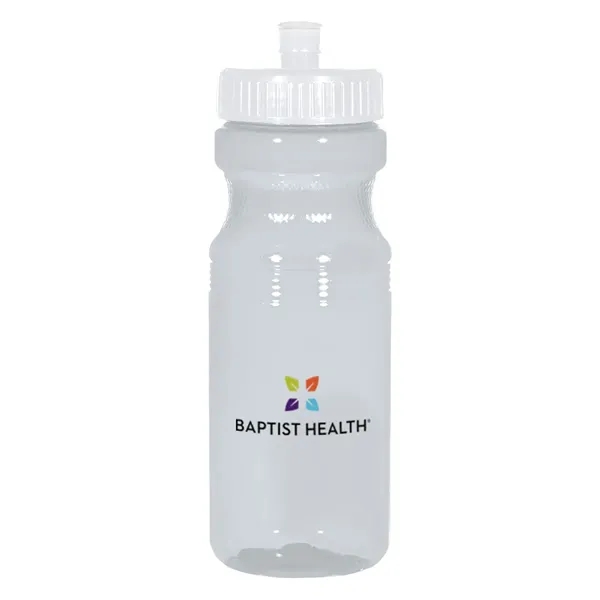24 Oz. Poly-Clear Fitness Bottle. White and Translucent: Made With PET... from ASI 61125 Hit Promotional Products / Hit®