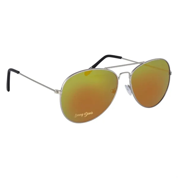 Color Mirrored Aviator Sunglasses. UVA400 Lenses Provide 100% UVA And UVB... from ASI 61125 Hit Promotional Products / Hit®