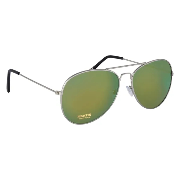 Color Mirrored Aviator Sunglasses. UVA400 Lenses Provide 100% UVA And UVB... from ASI 61125 Hit Promotional Products / Hit®