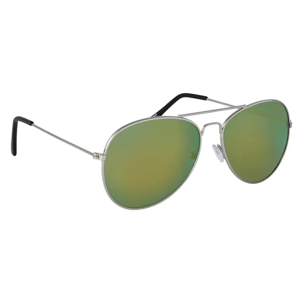 Color Mirrored Aviator Sunglasses. UVA400 Lenses Provide 100% UVA And UVB... from ASI 61125 Hit Promotional Products / Hit®