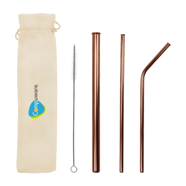 Stainless Steel Straw Set... from ASI 31517 Admart Products / Admart Line