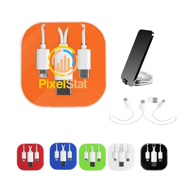 3-in-1 charging cable with phone stand.... from ASI 61125 Hit Promotional Products / Hit®