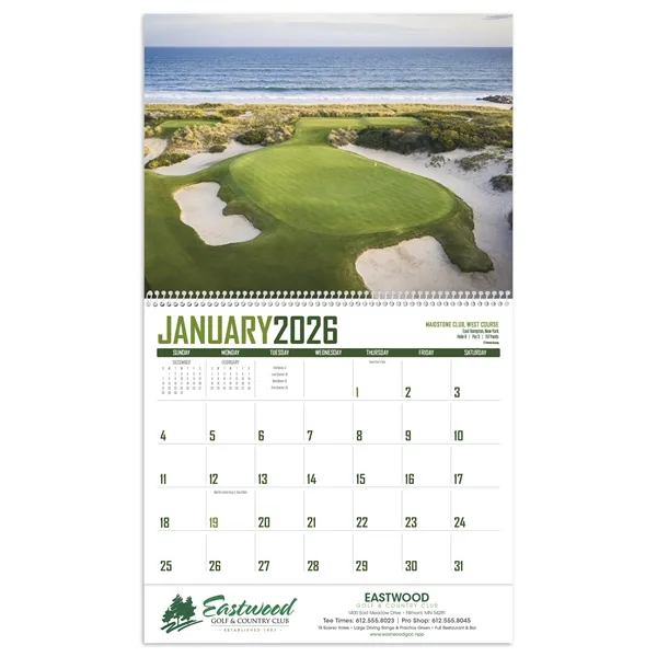 11 x 19 2024 Golf wall calendar printed on 70# paper... from ASI 40480 Koozie Group / Norwood Triumph Calendar