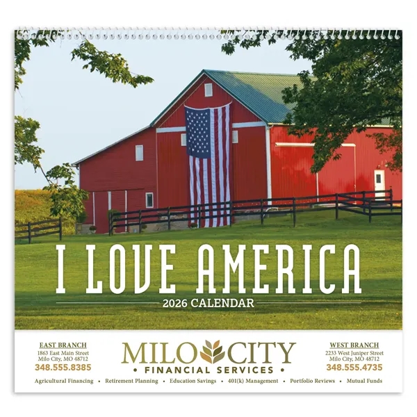 I Love America... from ASI 40480 Koozie Group / Norwood Triumph Calendar