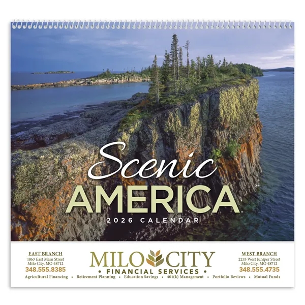 Scenic America® Appointment Calendar - Spiral... from ASI 40480 Koozie Group / HotLine®