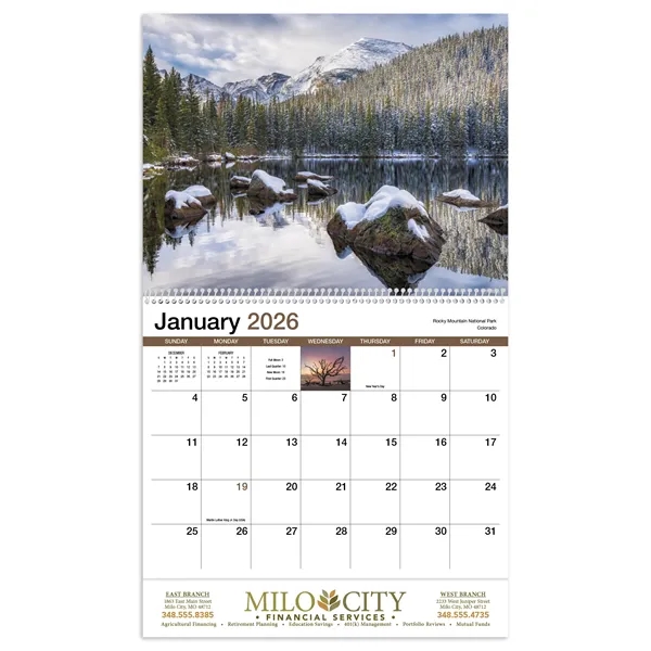 Scenic America® Appointment Calendar - Spiral... from ASI 40480 Koozie Group / HotLine®