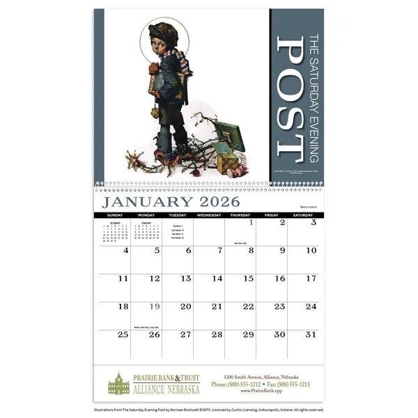 Saturday Evening Post Appointment Calendar - Spiral... from ASI 40480 Koozie Group / HotLine®