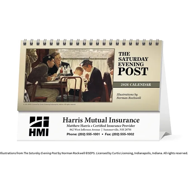 The Saturday Evening Post Desk... from ASI 40480 Koozie Group / Norwood Triumph Calendar