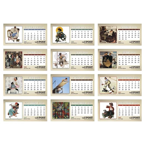 The Saturday Evening Post Desk... from ASI 40480 Koozie Group / Norwood Triumph Calendar