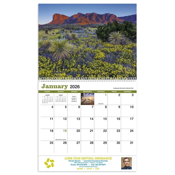 Texas Appointment Calendar - Spiral... from ASI 40480 Koozie Group / HotLine®
