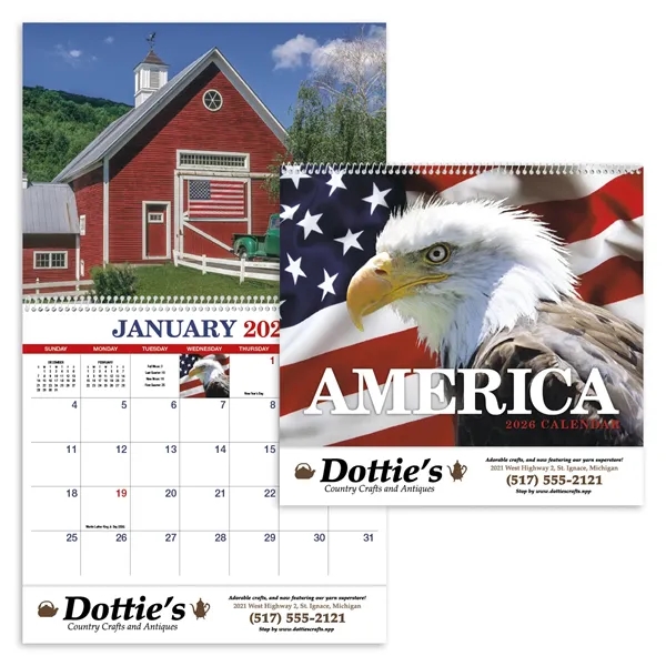 America Appointment Calendar - Spiral... from ASI 40480 Koozie Group / HotLine®
