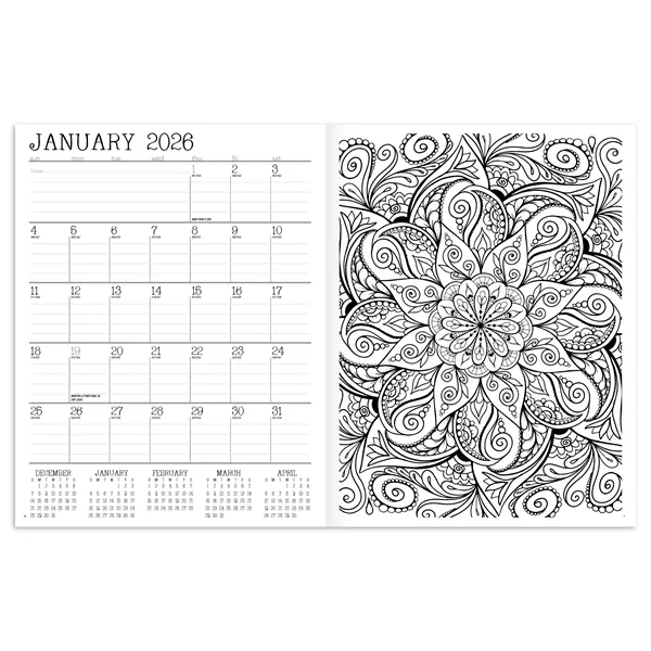 Adult Coloring Book Planner... from ASI 40480 Koozie Group / Norwood Triumph Calendar