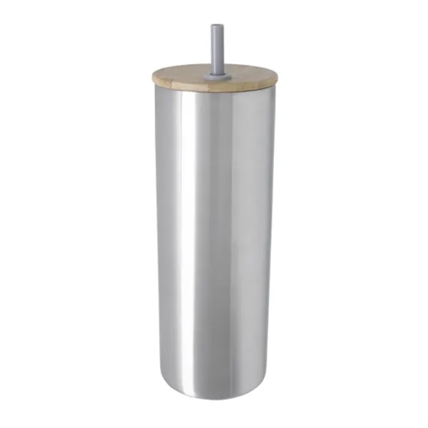Double-Wall Stainless Steel Tumbler with Bamboo Lid and S...... from ASI 40480 Koozie Group