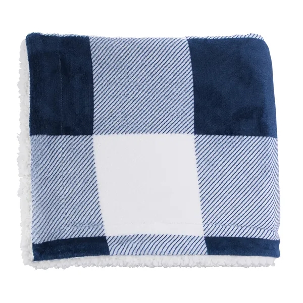 Microfiber Plaid Sherpa Blanket... from ASI 40480 Koozie Group