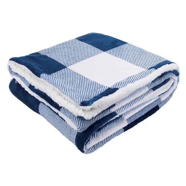 Microfiber Plaid Sherpa Blanket... from ASI 40480 Koozie Group