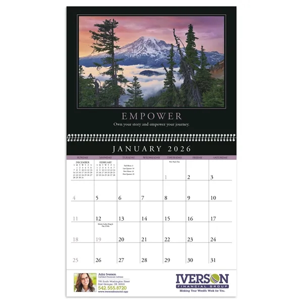 11 x 19 2024 Motivations calendar on 70# glossy paper with... from ASI 40480 Koozie Group / Norwood Triumph Calendar