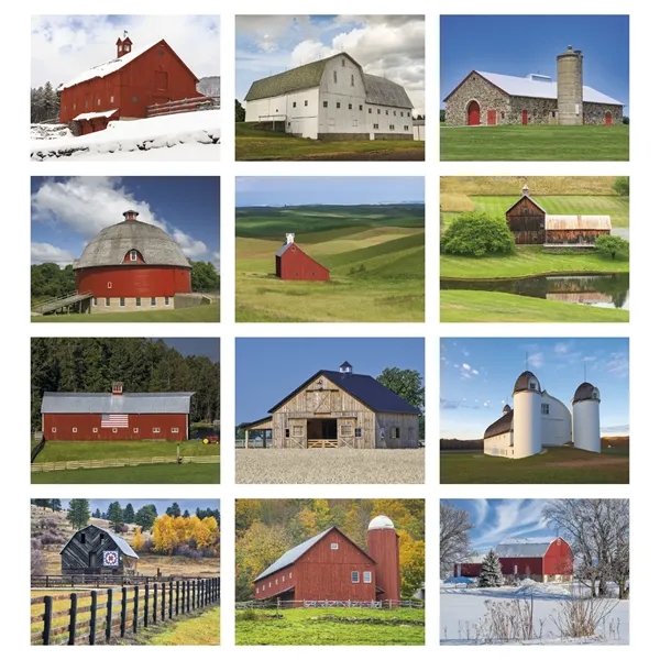 11 x 19 2024 Barns calendar 70# glossy paper with UV-coated... from ASI 40480 Koozie Group / Norwood Triumph Calendar