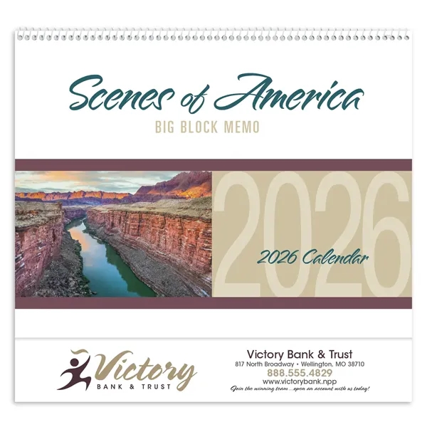 Scenes of America Big Block Memo... from ASI 40480 Koozie Group / Norwood Triumph Calendar