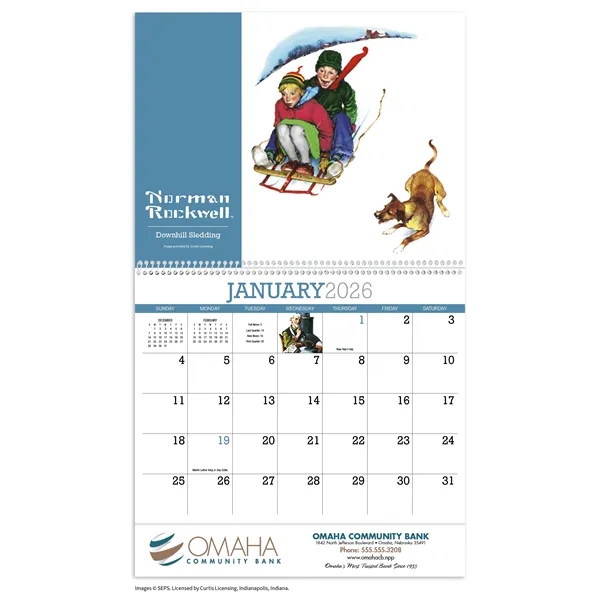 Norman Rockwell Appointment Calendar - Spiral... from ASI 40480 Koozie Group / HotLine®