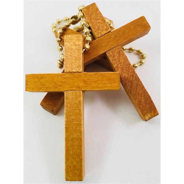 Wooden Cross Keychain... from ASI 85620 H M Schmidt Co Inc