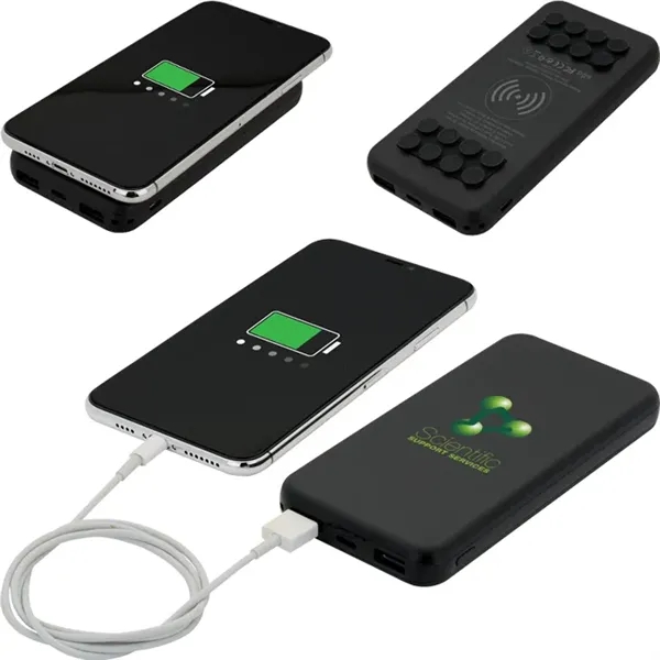 Octo Grip Wireless Charger & Power Bank 10,000 mAh... from ASI 89320 Starline USA Inc