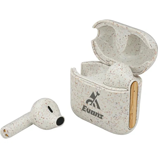 EarthTrendz™ Wheat Straw & Bamboo Earbuds & Case... from ASI 89320 Starline USA Inc