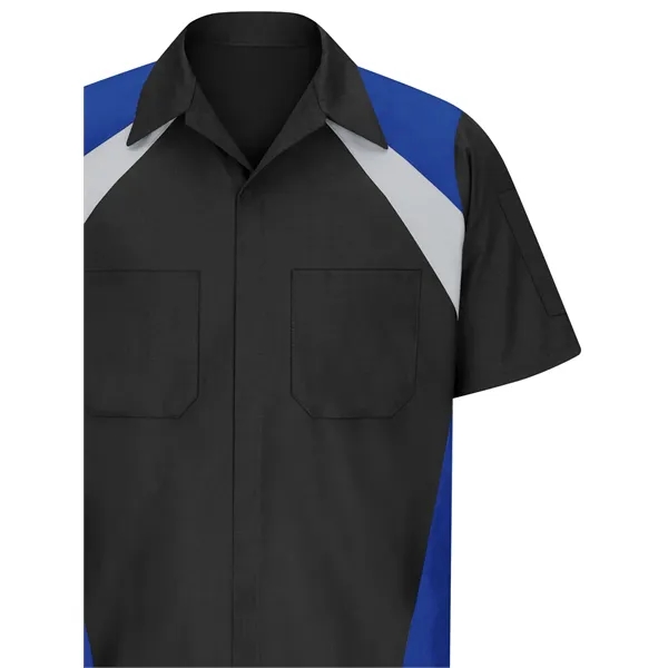 Red Kap Men's Short Sleeve Tri-Color Shop Shirt... from ASI 86018 Scrub Authority