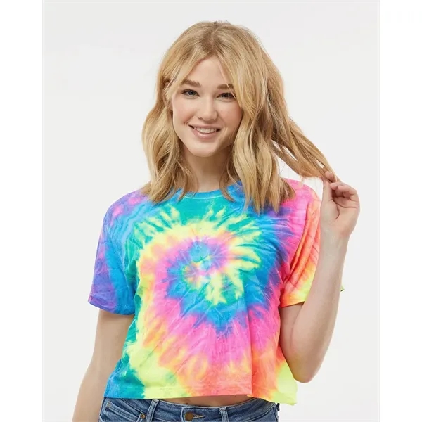 Colortone Women's Tie-Dyed Crop T-Shirt... from ASI 84358 S&S Activewear