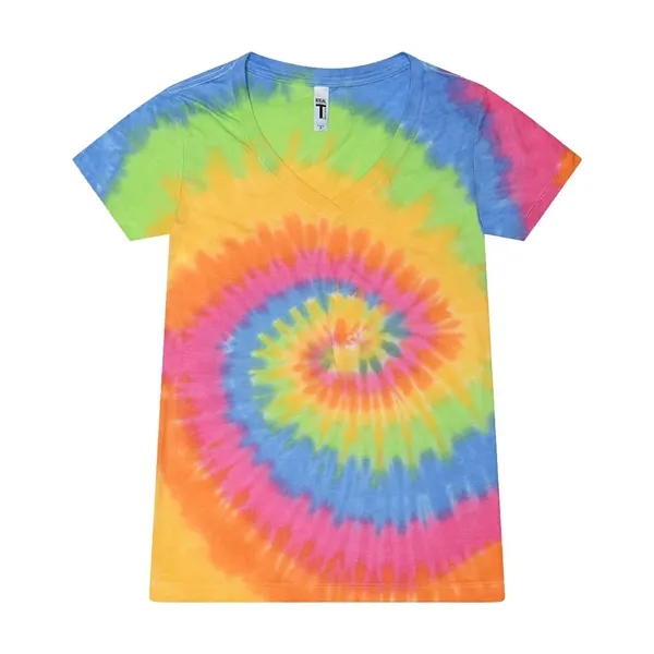 Colortone Women's Tie-Dyed V-Neck T-Shirt... from ASI 84358 S&S Activewear