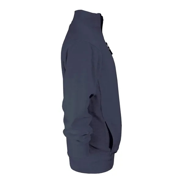 Quarter-zip pullover made of ring-spun cotton/polyester fleece featuring a hidden tunnel... from ASI 84358 S&S Activewear