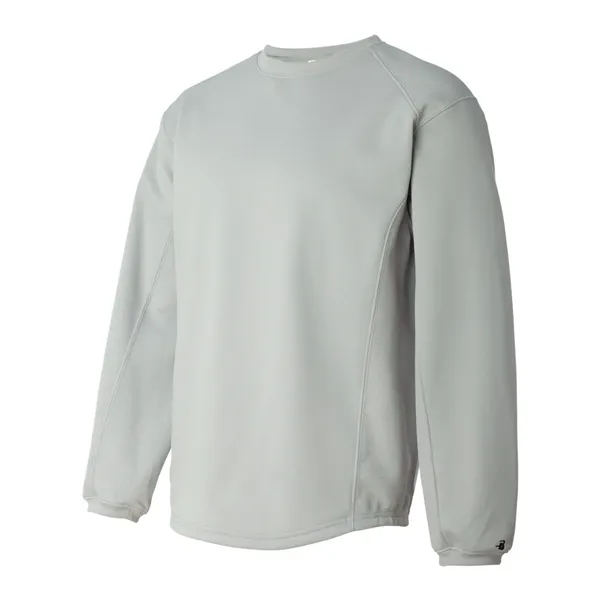 Fleece crewneck sweatshirt with waffle weaves texture... from ASI 84358 S&S Activewear