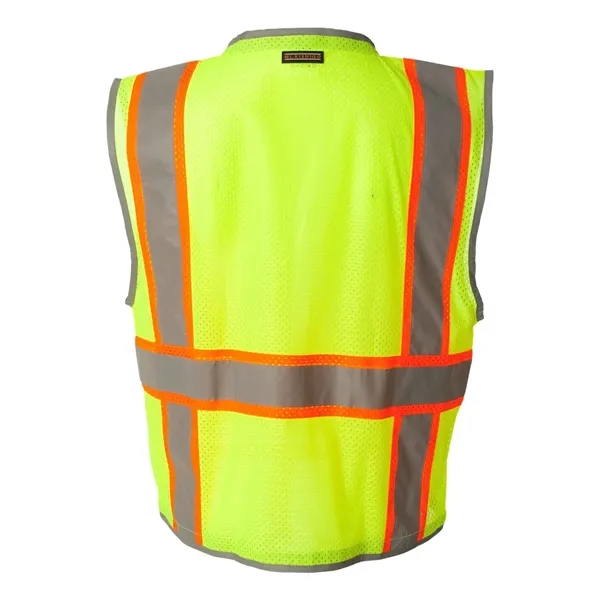 Lime Class 2 vest with reflective trim. Blank product.... from ASI 84358 S&S Activewear