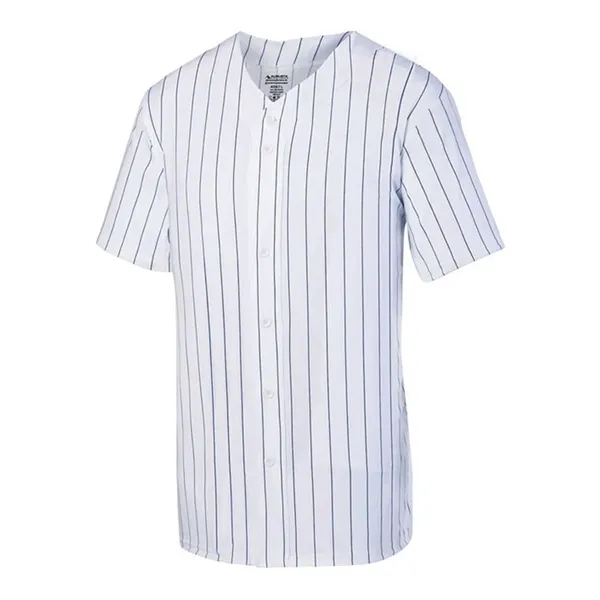 Youth Pinstrip Full Button Baseball Jersey... from ASI 84358 S&S Activewear