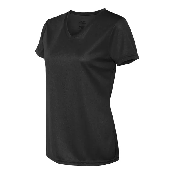 Women's v-neck wicking t-shirt. Blank.... from ASI 84358 S&S Activewear