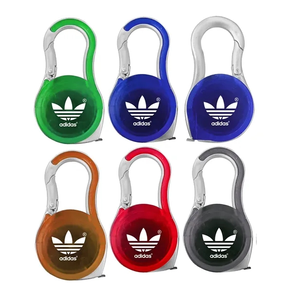 Handy carabiner with retractable ruler - clips anywhere for quick measuring,... from ASI 74585 Nu Promo International / Nu Promo Line