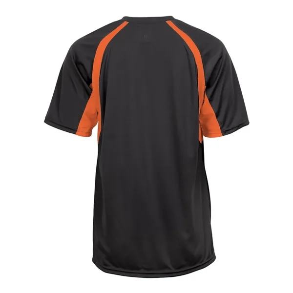 Short sleeve youth shirt with contrast panel... from ASI 84358 S&S Activewear
