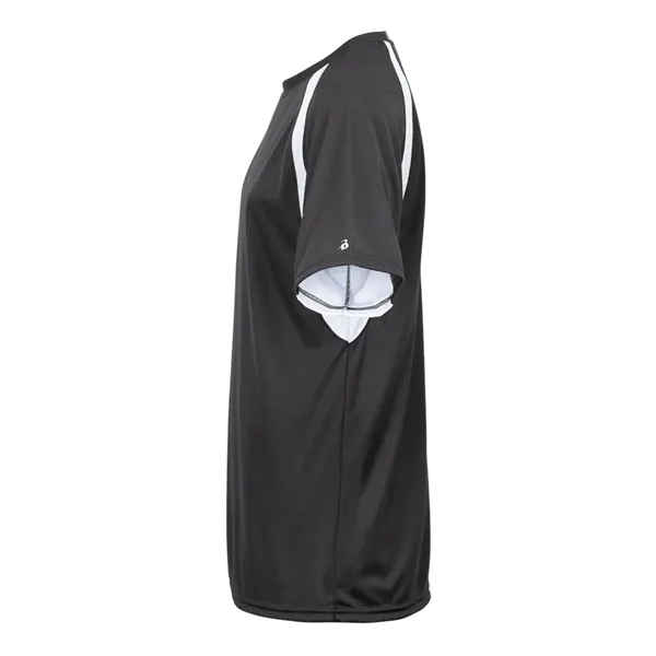 Short sleeve youth shirt with contrast panel... from ASI 84358 S&S Activewear