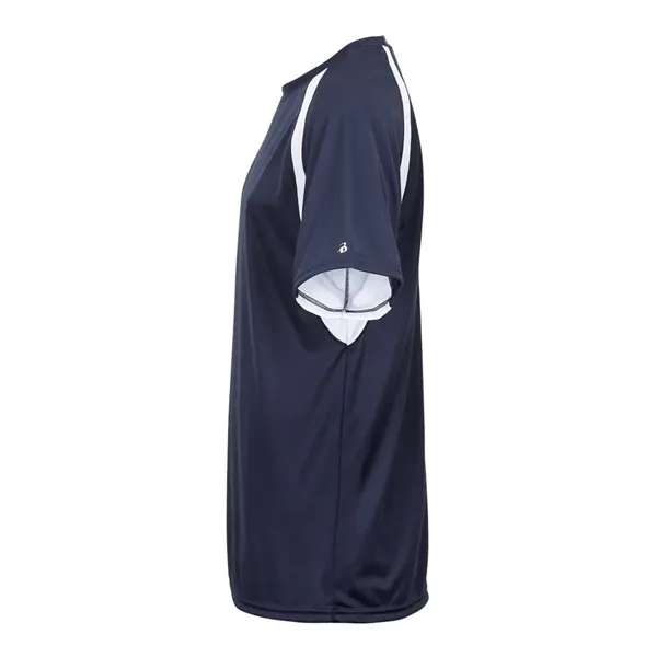 Short sleeve youth shirt with contrast panel... from ASI 84358 S&S Activewear