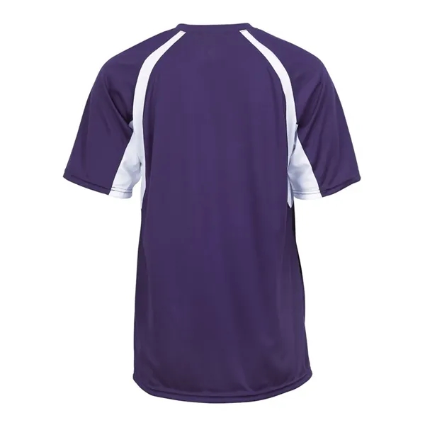 Short sleeve youth shirt with contrast panel... from ASI 84358 S&S Activewear