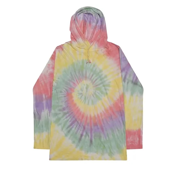 Colortone Tie-Dyed Hooded Long Sleeve T-Shirt... from ASI 84358 S&S Activewear