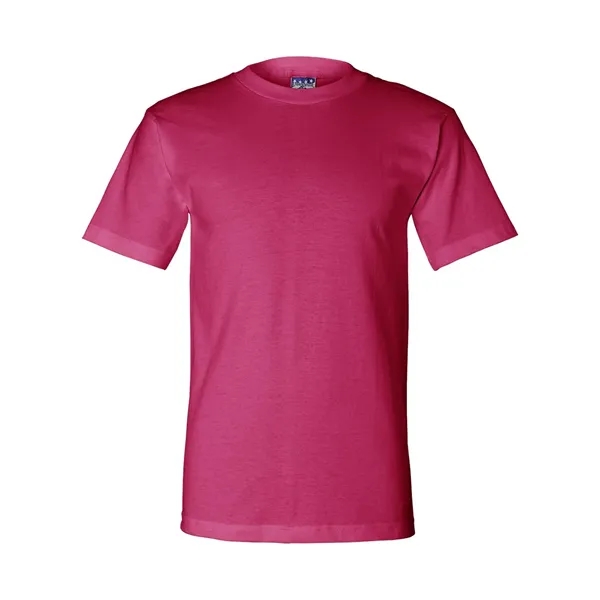 Adult pre-shrunk 100% cotton short sleeve t-shirt, union made. Blank product.... from ASI 84358 S&S Activewear