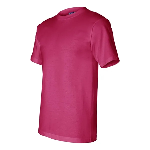 Adult pre-shrunk 100% cotton short sleeve t-shirt, union made. Blank product.... from ASI 84358 S&S Activewear