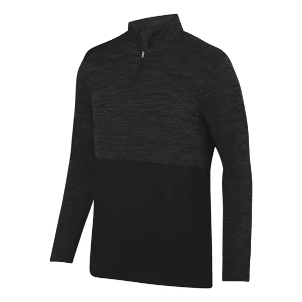 Shadow Tonal Heather Quarter-Zip... from ASI 84358 S&S Activewear