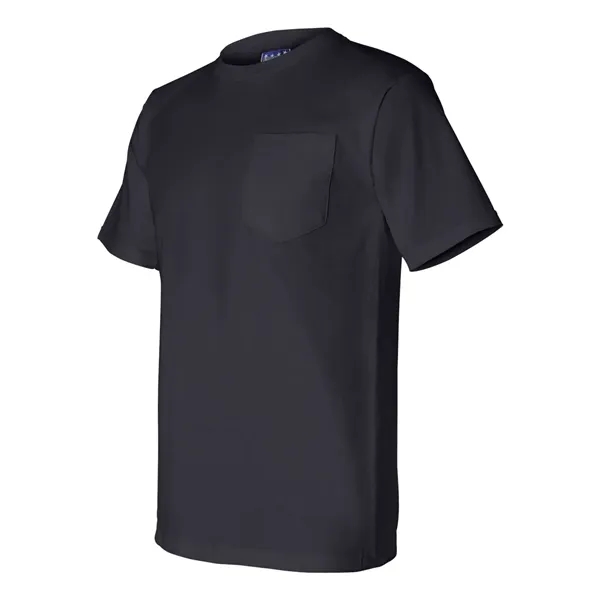 Adult pre-shrunk 100% cotton short sleeve t-shirt with a pocket, union... from ASI 84358 S&S Activewear