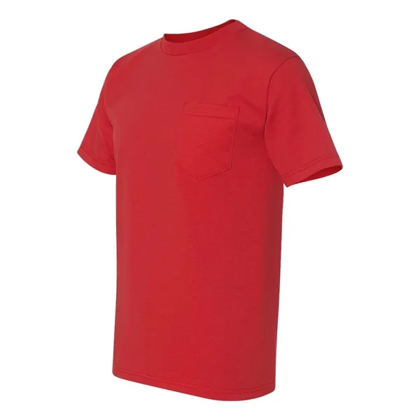 Adult pre-shrunk 100% cotton short sleeve t-shirt with a pocket, union... from ASI 84358 S&S Activewear