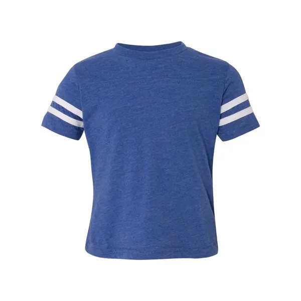 Football jersey tee for toddlers with white stripes on the sleeves,... from ASI 84358 S&S Activewear