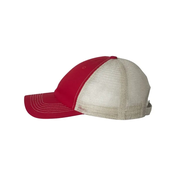 Ultra-soft contrast stitch mesh cap. Blank product.... from ASI 84358 S&S Activewear